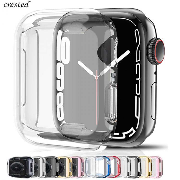 all in one place שעונים Cover For Apple Watch 7 Case 45mm 41mm iWatch 6/5/4/SE 44mm 40mm 3 42mm/38mm TPU Bumper Screen Protector Apple watch Accessories