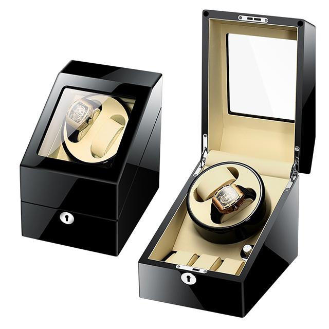 all in one place שעונים Melancy Black Automatic Watch Winder Rotator Holder Leather Double Watches Winding Storage Case 2+3 Display Organizer Silent