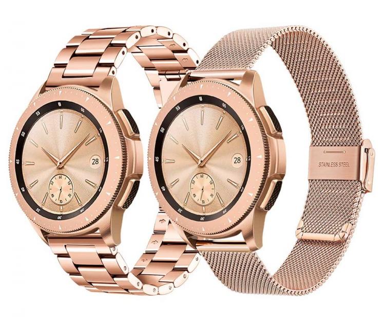 all in one place שעונים 2PCS Mesh & Soild Stainless Steel Watchband 20mm for Samsung Galaxy Watch 42mm/Active 40mm/Gear S2 Classic/Gear Sport Band Str