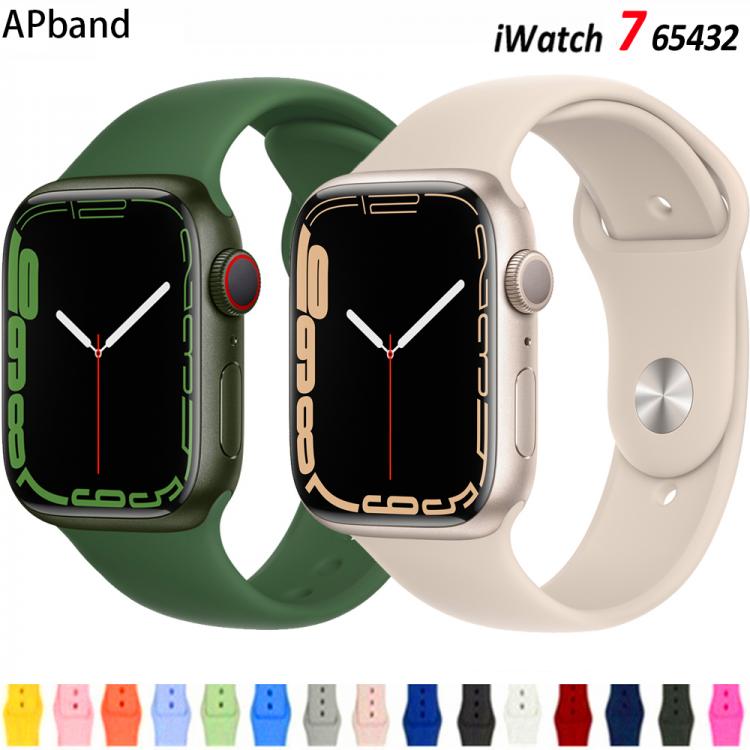 all in one place שעונים Silicone Strap For Apple watch band 44mm 45mm 42mm watchband bracelet iWatch 40mm 38mm 41mm correa apple watch serie 6 5 3 SE 7