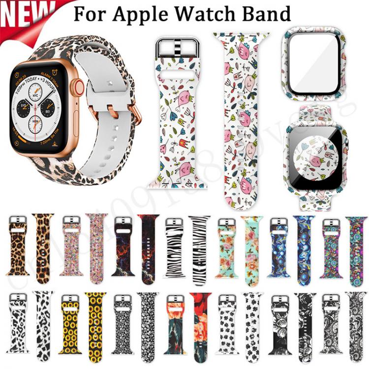 all in one place שעונים Luxury Soft Silicone Color Loop For Apple watch band 44mm 40mm 38mm 42mm bracelet Strap / Apple iWatch series 3 4 5 se 6 7 Case