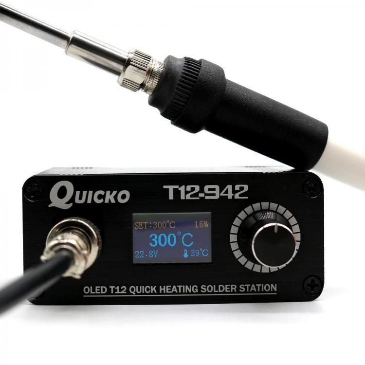 all in one place כלי עבודה Quicko T12-942 MINI OLED Digital Soldering Station T12-907 Handle with T12-K Iron Tips Welding Tool