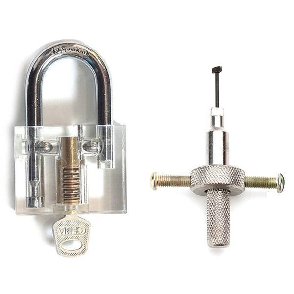 all in one place כלי עבודה Disc Type Padlock with Disc Detainer Lock Pick Bump Key Tool Locksmith Training Skill Tools Set