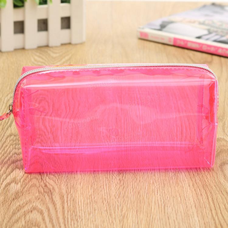 all in one place ציוד היקפי Clear Cosmetic Bags Pouch Zipper Toiletry Multifunctional Plastic PP Bag Lady Makeup Case L Size