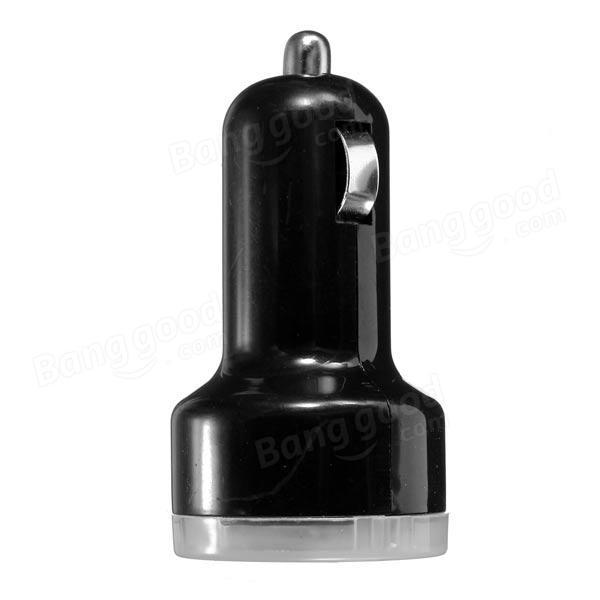 all in one place ציוד היקפי Mini Blue LED Light Bullet Dual USB 2-Port Car Charger Adaptor For Tablet