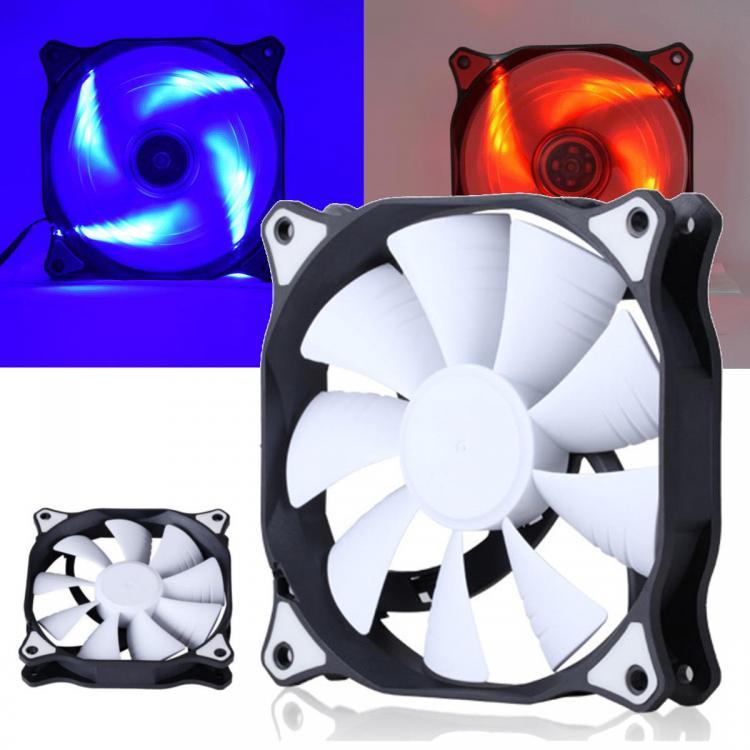 all in one place ציוד היקפי 12cm 3 Pin 4 Pin LED Light Computer Cooling Fan Cooler Heatsink for Computer Case Mining