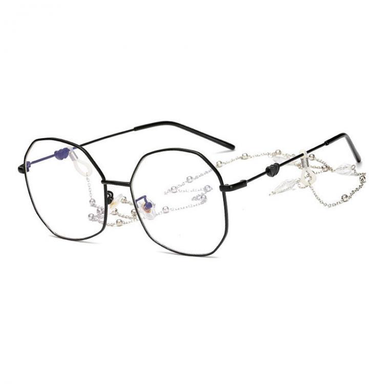 all in one place בגדי גברים Universal Men Women Ultra-Light Large Frame Optical Glasses with Hanging Chain