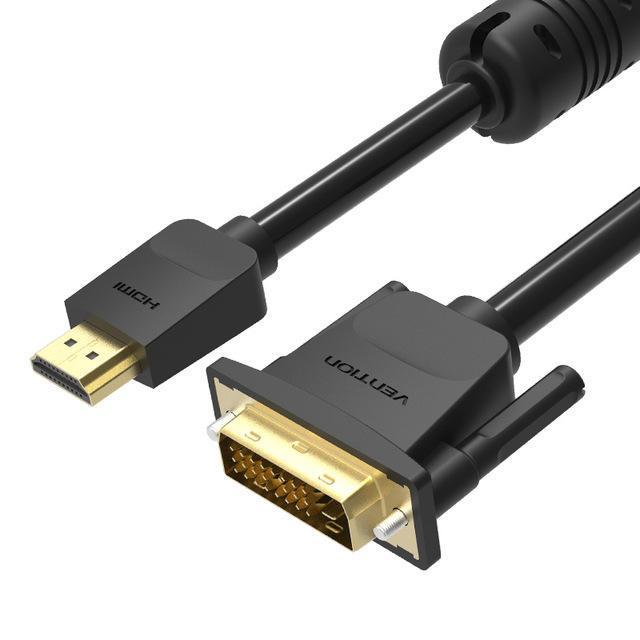all in one place ציוד היקפי Vention HDMI to DVI Cable 1m 2m 3m 5m DVI-D 24+1 Pin Support 1080P 3D High Speed HDMI Cable Video Cable for LCD DVD HDTV XBOX Proj