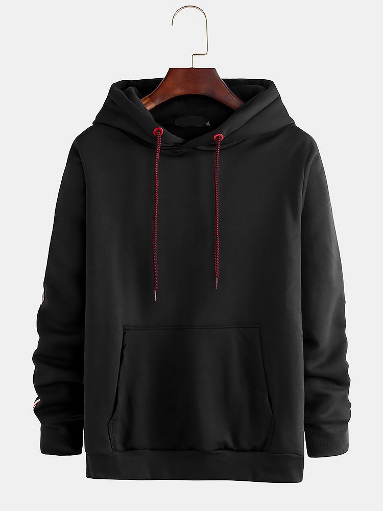 all in one place בגדי גברים Men's New Casual Fashion Hooded Fashion Line Stitching Sweatshirt