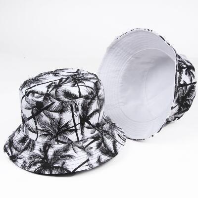 all in one place בגדי נשים Woman Men Printed Coconut Double-sided Usable Bucket Hat Outdoor Sunscreen Visor Fisherman Hat