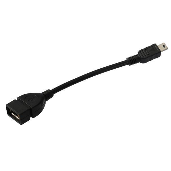 all in one place ציוד היקפי Mini 5 pin Male to USB 2.0 Type A Female Jack OTG Host Adapter Short Cable