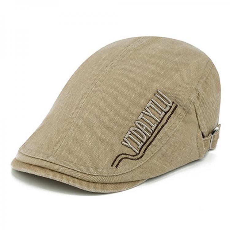 all in one place בגדי נשים Men Cotton Letter Embroidered Double-Sided Adjustable Painter Beret Hat Newsboy Flat Caps