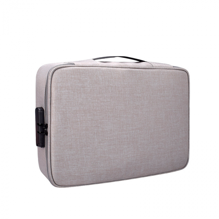 all in one place ציוד היקפי ZJ01 Waterproof Polyester Multi-layer Document Storage Bag Laptop Bag for All Sizes of Laptops with Password Lock