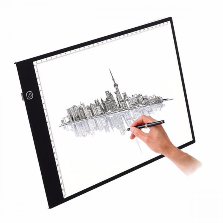 all in one place ציוד היקפי M.Way Ultra Thin A3 LED Copy With USB Cable Adjustable Brightness Drawing Pad Tracing Copy Board
