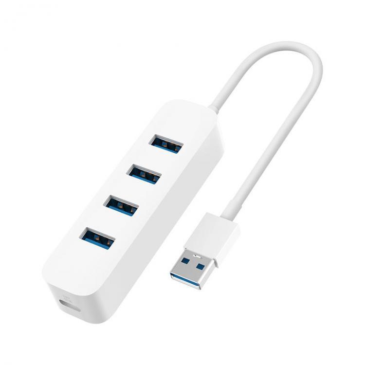 all in one place ציוד היקפי XIAOMI 4 Ports USB3.0 Hub with Stand-by Power Supply Interface USB Hub Extender Extension Connector Adapter for PC Laptop