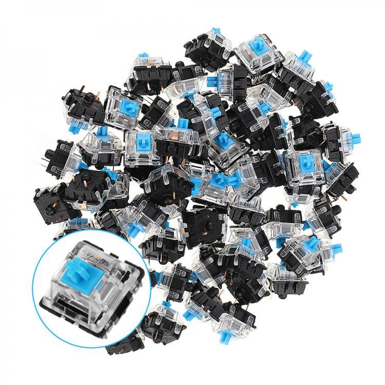all in one place ציוד היקפי 70PCS Pack 3Pin Gateron Clicky Blue Switch Keyboard Switch for Mechanical Gaming Keyboard