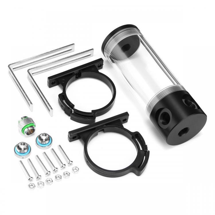 all in one place ציוד היקפי G1/4 50mm x 140mm Acrylic Cylinder Reservoir Water Cooling Tank For PC Liquid Cooling