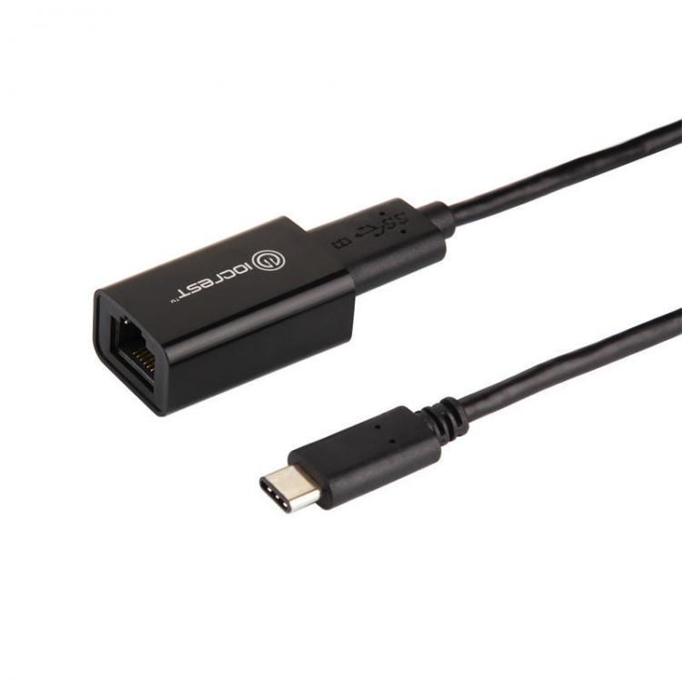 all in one place ציוד היקפי IOCREST USB 3.1 Type-C to RJ45 10/100/1000Mbps Ethernet LAN for Tablet PC Networking Adapter