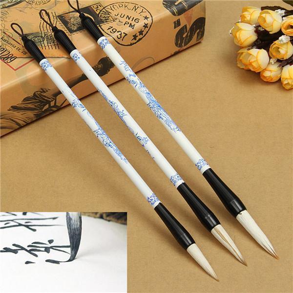 all in one place ציוד היקפי 3Pcs Brush Pen Blue And White Picture Chinese Japanese Calligraphy