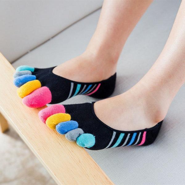 all in one place בגדי נשים Women Ladies Five-toes Colorful Boat Sock Breathable Anti Skid Invisibility Socks Comfortable