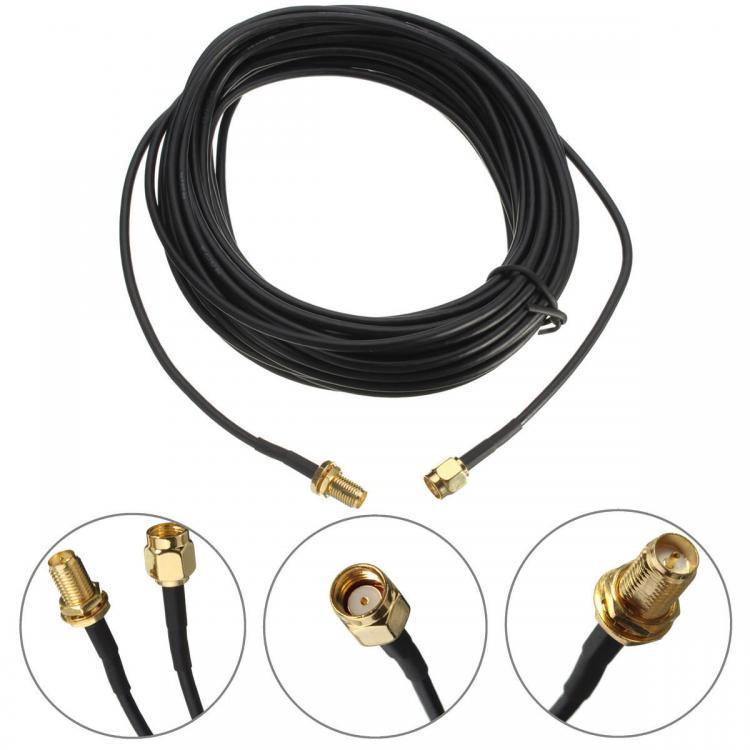 all in one place ציוד היקפי RG174 1M/5M RP-SMA Male to Female Wifi Antenna Extension Cable for Wireless Network Card Router AP