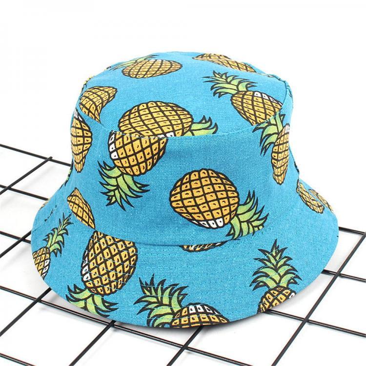 all in one place בגדי נשים Women Summer Causal Banana Pineapple Fruit Printed Bucket Hat Sunshade Fisherman Caps