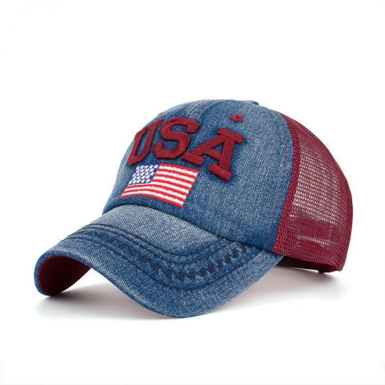 all in one place בגדי נשים Unisex Vintage Patriotic Baseball Cap Stylish Distressed American Flag Hat