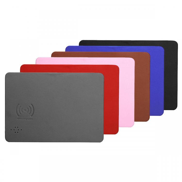 all in one place ציוד היקפי Imitation Leather Mobile Phones Wireless Fast Charger Mouse Pad Qi Wireless Charging