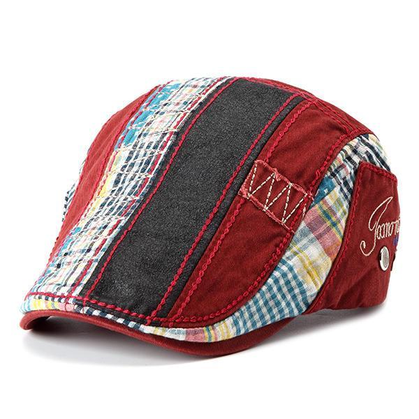 all in one place בגדי גברים Men Women Cotton Washed Beret Hat Buckle Adjustable Paper Boy Newsboy Cabbie Golf Gentleman Cap