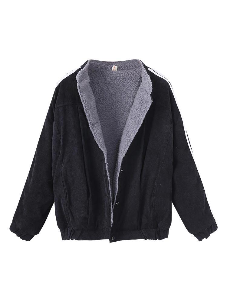 all in one place בגדי נשים Casual Women Winter Thicken Long Sleeve Corduroy Coats