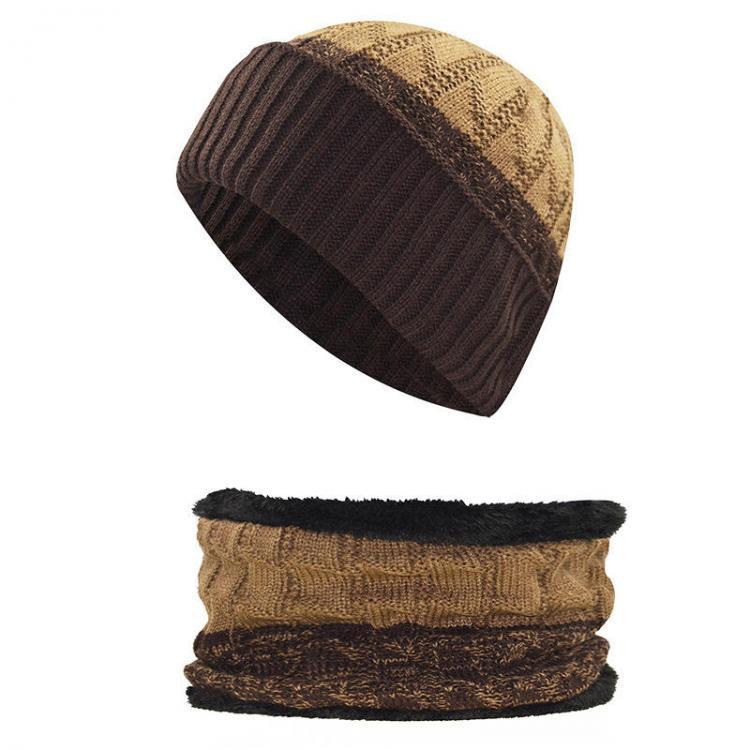 all in one place בגדי נשים Unisex Fleece Liner Thickened Warm Scarf Plus Hat Set Outdoor Windproof Piece Unit