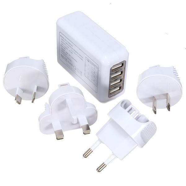 all in one place ציוד היקפי 4 Port USB Multifunctional Travel Plug Charger Adapter for Universal International Usage