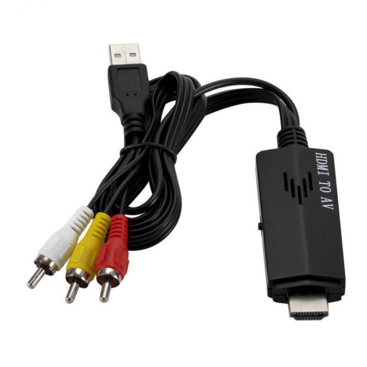all in one place ציוד היקפי GRWIBEOU HDMI to AV RCA HD Converter 1080P Conversion Cable