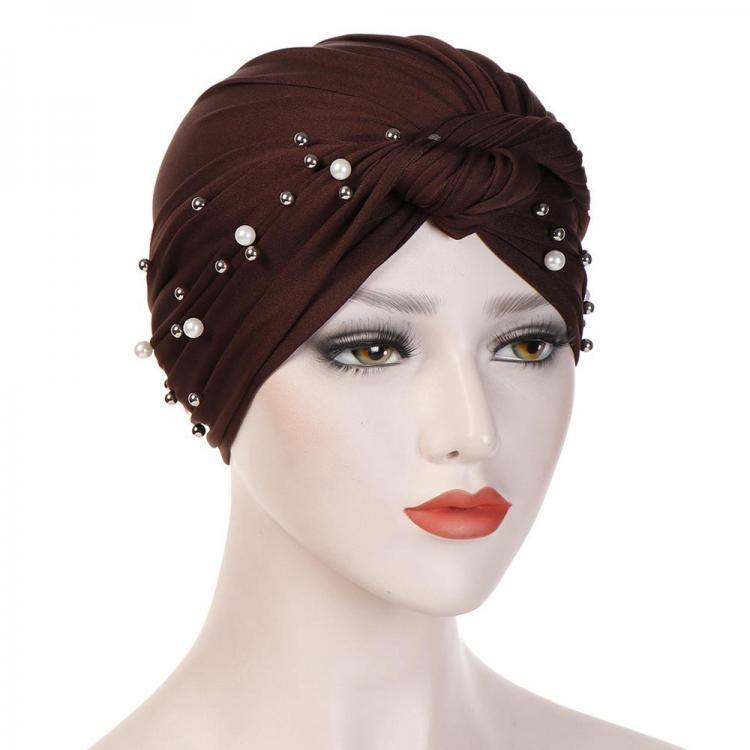 all in one place בגדי נשים Vintage Women Ethnic Style Breathable Side Flower Headband Cap Turban Cap
