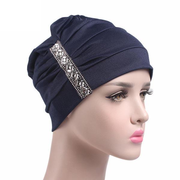 all in one place בגדי נשים Womens Chemo Cap Soft Muslem Ethnic Beanie Sleep Turban Hat Headwear For Cancer Patients