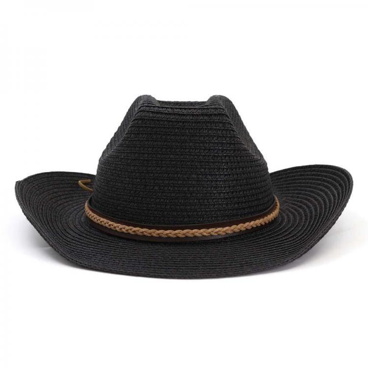 all in one place בגדי נשים Men Women Retro Straw Knited Sunscreen Jazz Hat Outdoor Casual Travel Breathable Hat