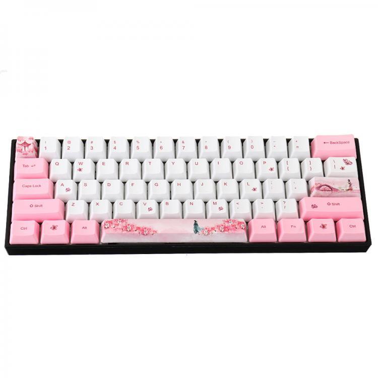 all in one place ציוד היקפי OEM Profile Girl PBT Sublimation Keycap for 60% Anne pro 2 Royal Kludge RK61 Geek GK61 GK64 Mechanical Keyboard