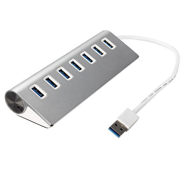 all in one place ציוד היקפי 5Gbps Hi-Speed Aluminum USB 3.0 7-Port Splitter Hub Adapter