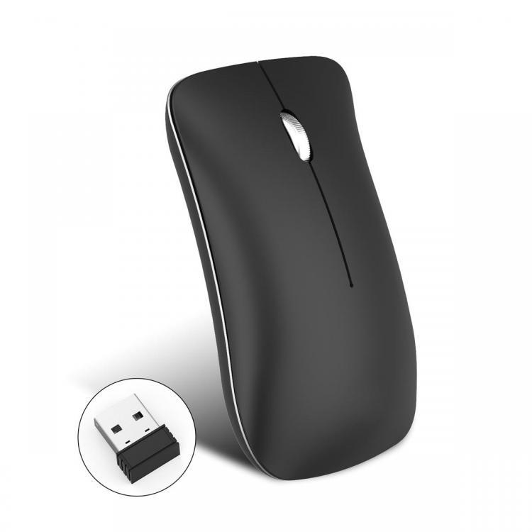 all in one place ציוד היקפי HXSJ T23 1600DPI Rechargeable bluetooth 4.0 + 2.4GHz Wireless Optical Mouse Slim Mouse for Office