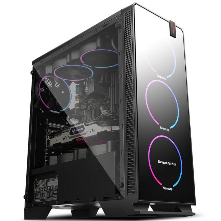 all in one place ציוד היקפי Segotep halo7 plus USB3.0 Gaming Tempered Computer Case PC ATX M-ATX ITX Mid Tower Desktop Chassis
