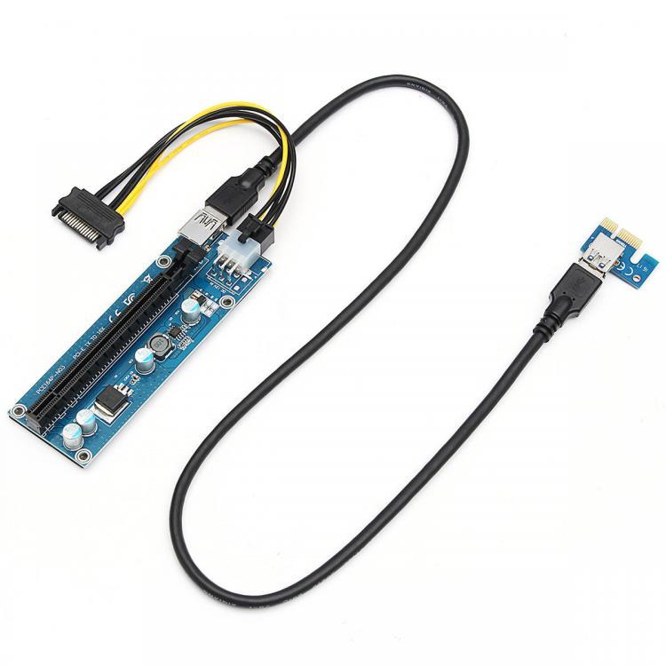 all in one place ציוד היקפי 0.6m USB3.0 PCI-E 1x To16x Extender Riser Card Adapter Extension Power Cable For ETH GPU Mining