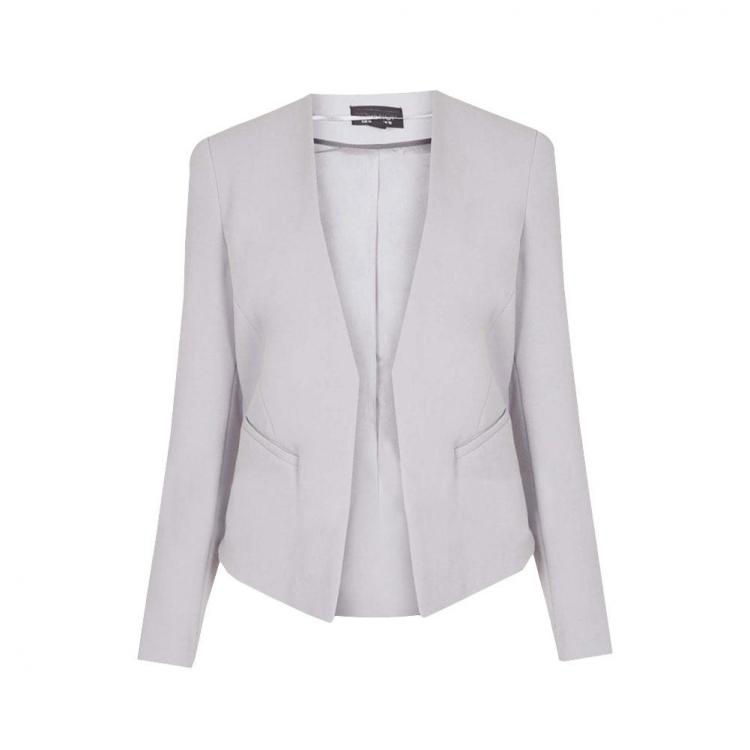 all in one place בגדי נשים Women Elegant Brief V-neck No Button Pocket OL Work Short Blazer