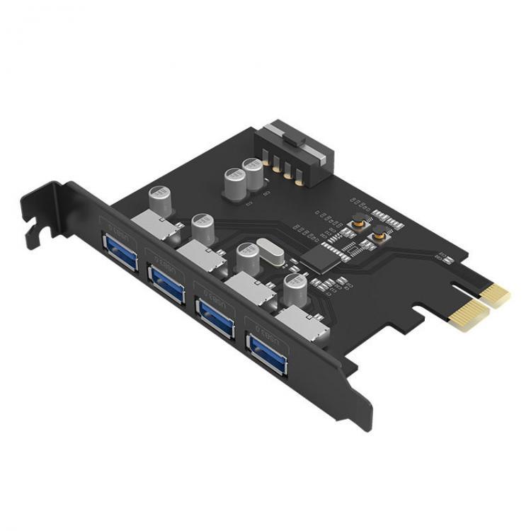 all in one place ציוד היקפי Orico PME-4U 4-Port USB3.0 PCI-E Expansion Adapter Card