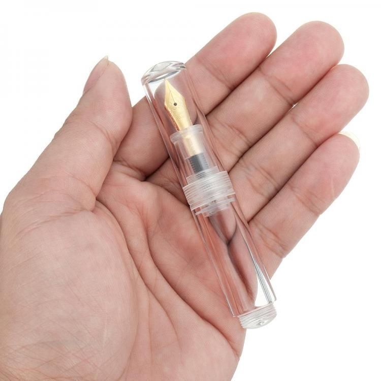 all in one place ציוד היקפי MOONMAN Wancai 0.5mm Iridium Fine Nib Transparent Fountain Pen Mini Ink Sac For Office School Use