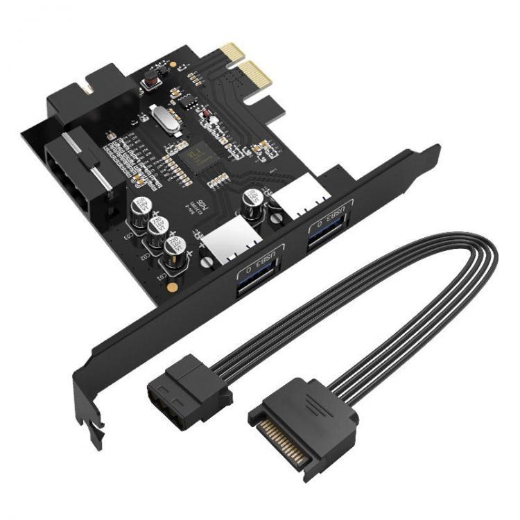 all in one place ציוד היקפי Orico PVU3-2O2I-V1 2-Port USB3.0 PCI-E Expansion Card