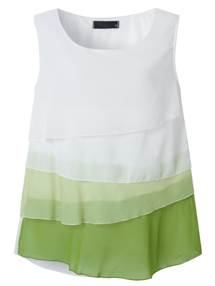 all in one place בגדי נשים Zanzea Ladies Sleeveless Multi-layered Bright Color Chiffon Tank Tops