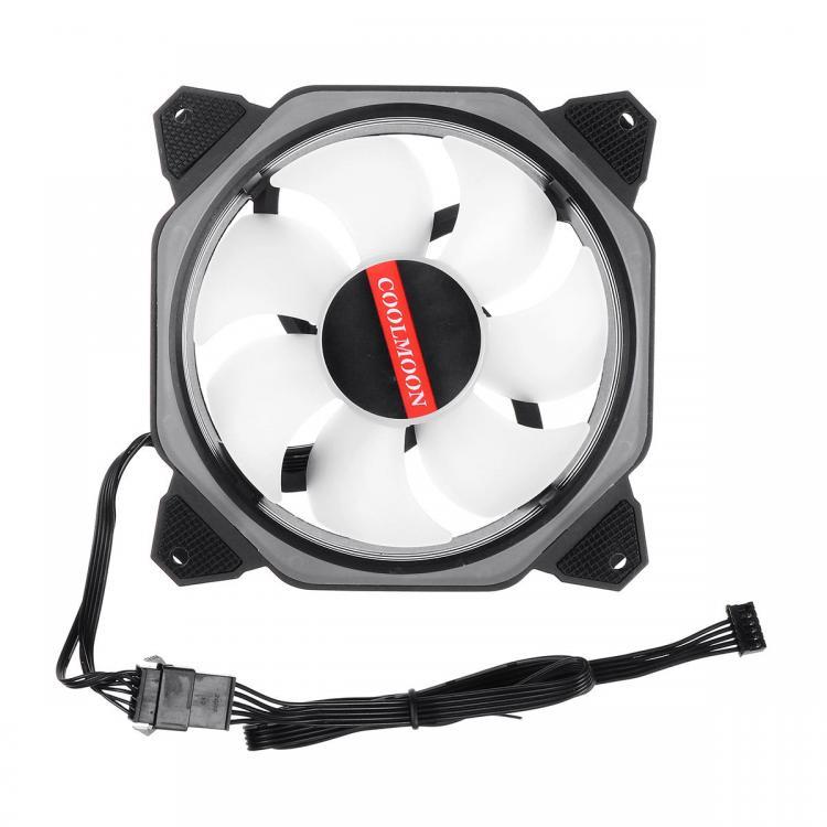 all in one place ציוד היקפי 6 Pin 12*12*2.5cm  RGB Colorful LED Cooling Fan for Computer Case
