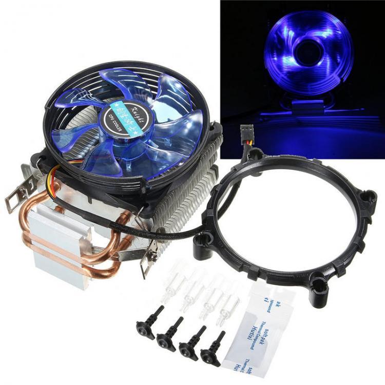 all in one place ציוד היקפי 95mm LED Copper CPU Cooler Cooling Fan Heat Sink for Intel LGA775/1156/1155 AMD AM2/AM2+