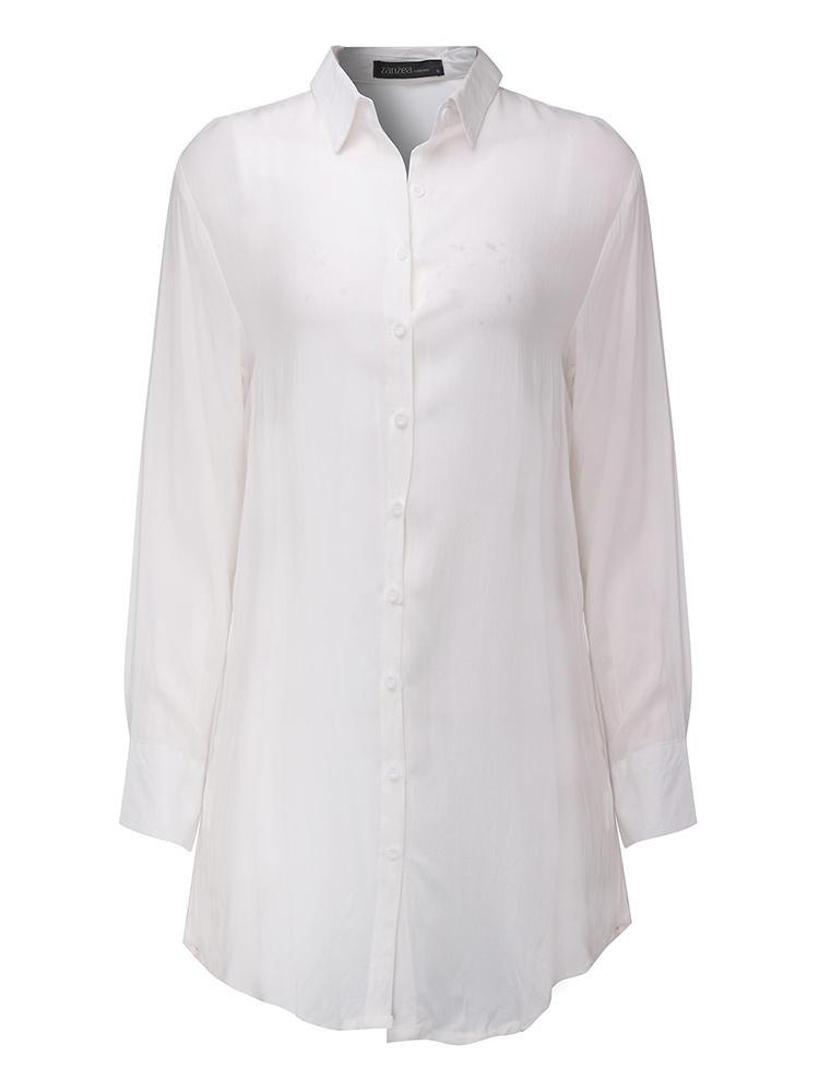all in one place בגדי נשים Sexy Casual Women Turn-down Collar Shirt Dress