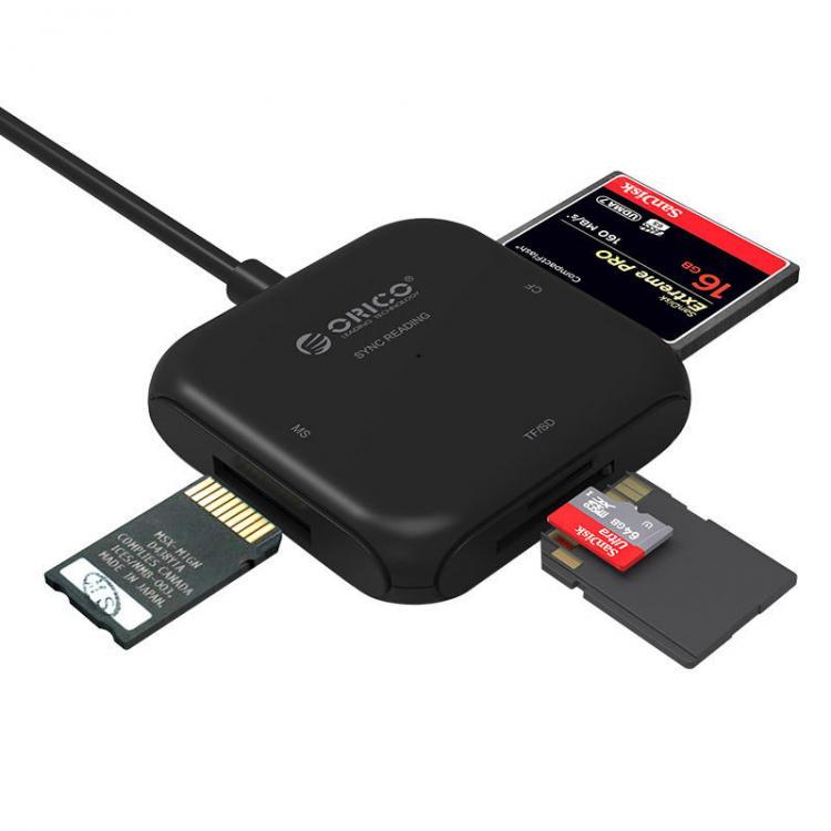 all in one place ציוד היקפי Orico USB3.0 TF SD CF MS Card Reader 5Gbps 2TB  MS Card Reader